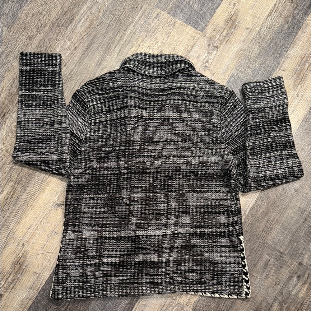 Chaps Monochrome Black and White Knit Sweater - Picture 7 of 8